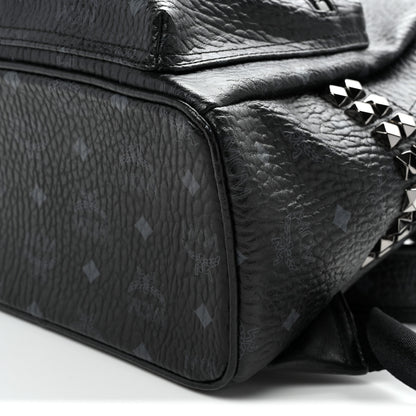 MCM Visetos Small Side Stud Stark Backpack Black 10 of 10