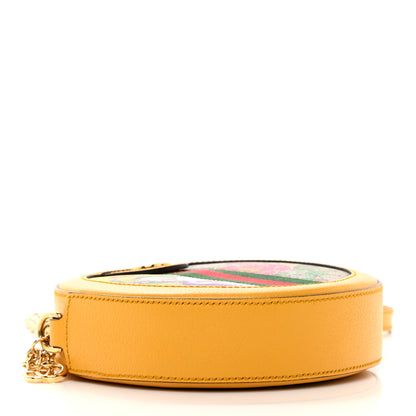 Gucci GG Supreme Monogram Flora Web Mini Ophidia Round Shoulder Bag Beige Multicolor Crop 4 of 12