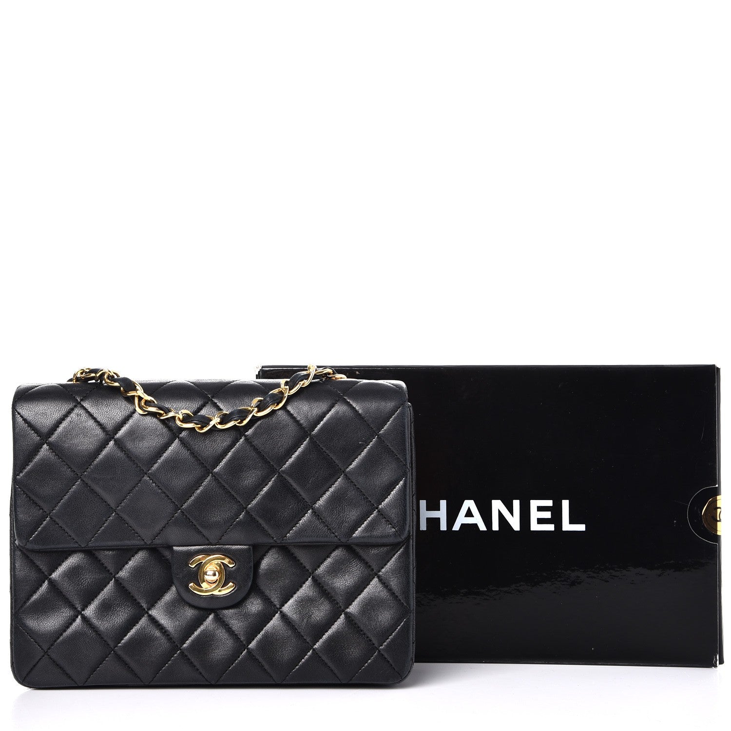 Chanel Lambskin Quilted Small Single Flap Black 9 of 9