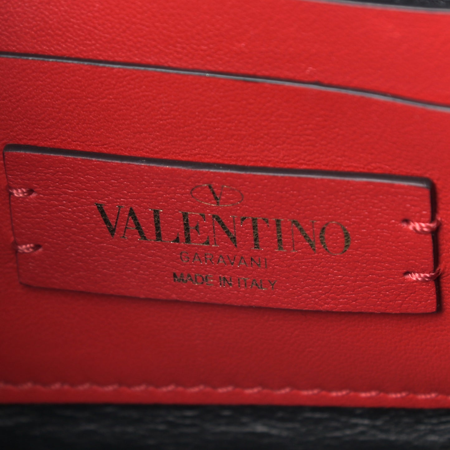 Calfskin Rockstud Mini Chain Shoulder Bag Black