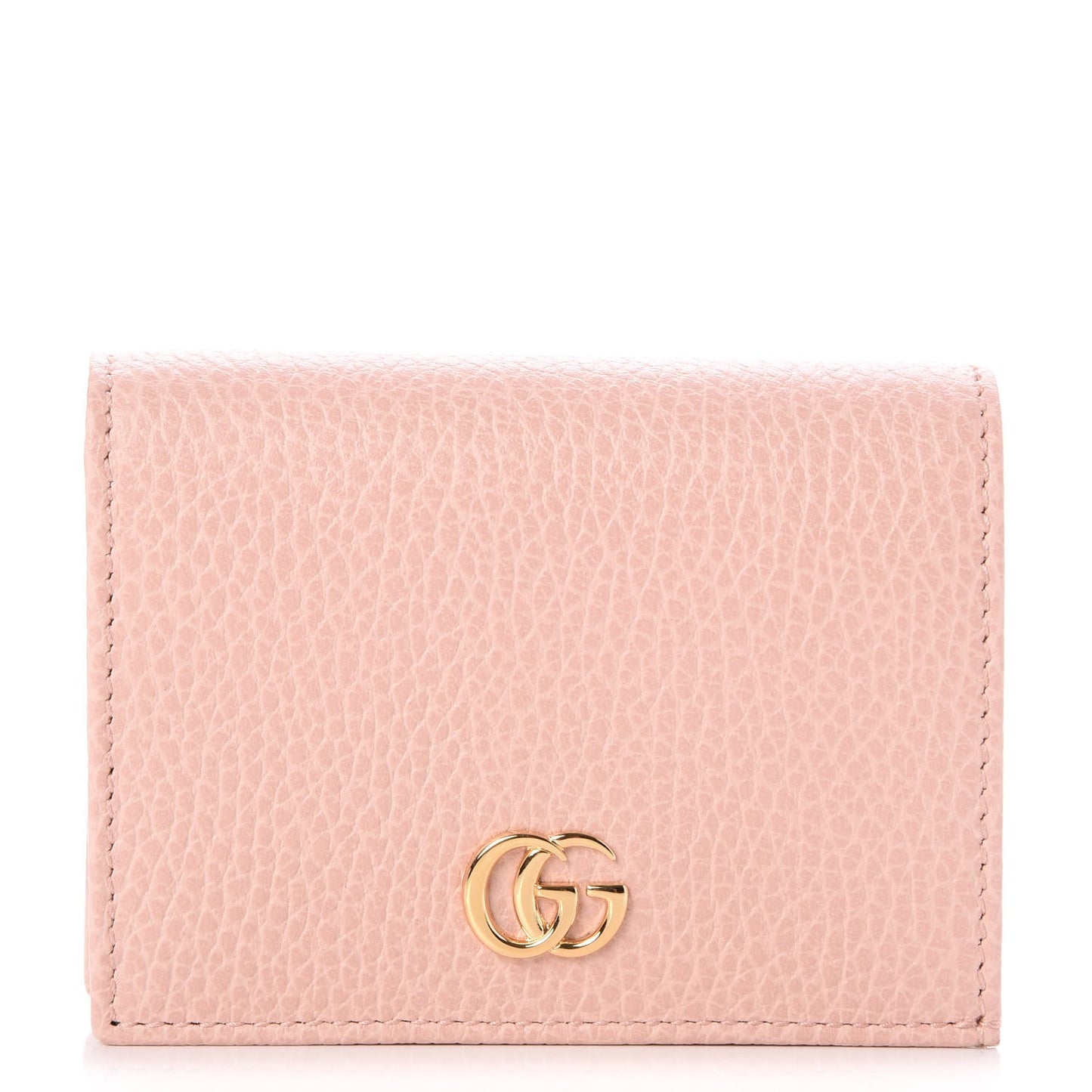 Dollar Calfskin GG Marmont Card Case Perfect Pink