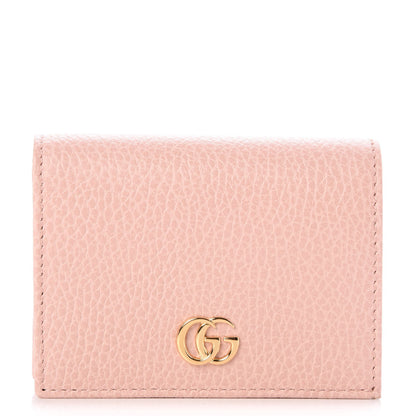 Gucci Dollar Calfskin GG Marmont Card Case Perfect Pink 1 of 8
