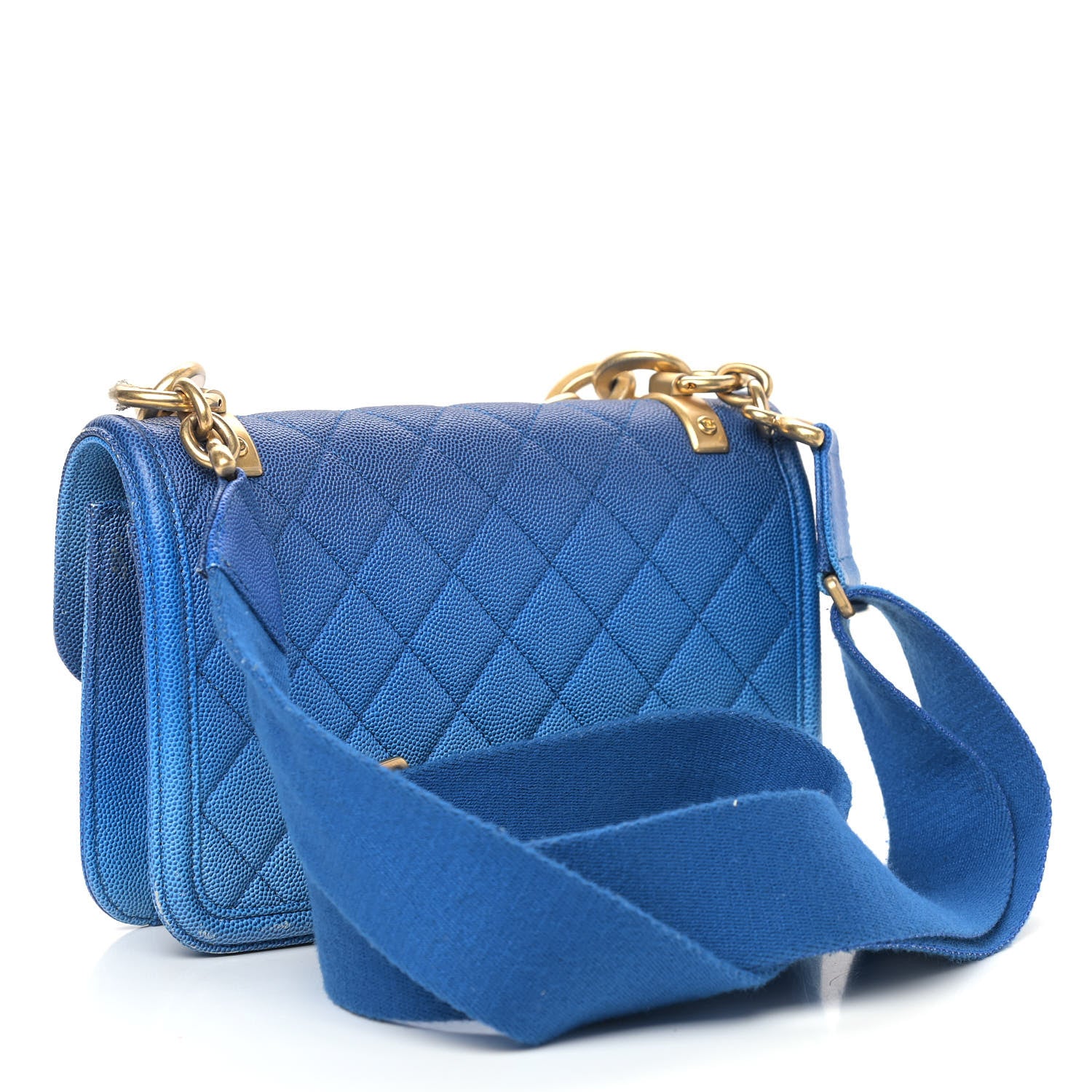 Chanel Caviar Quilted Small Sunset On The Sea Flap Blue 2 of 14