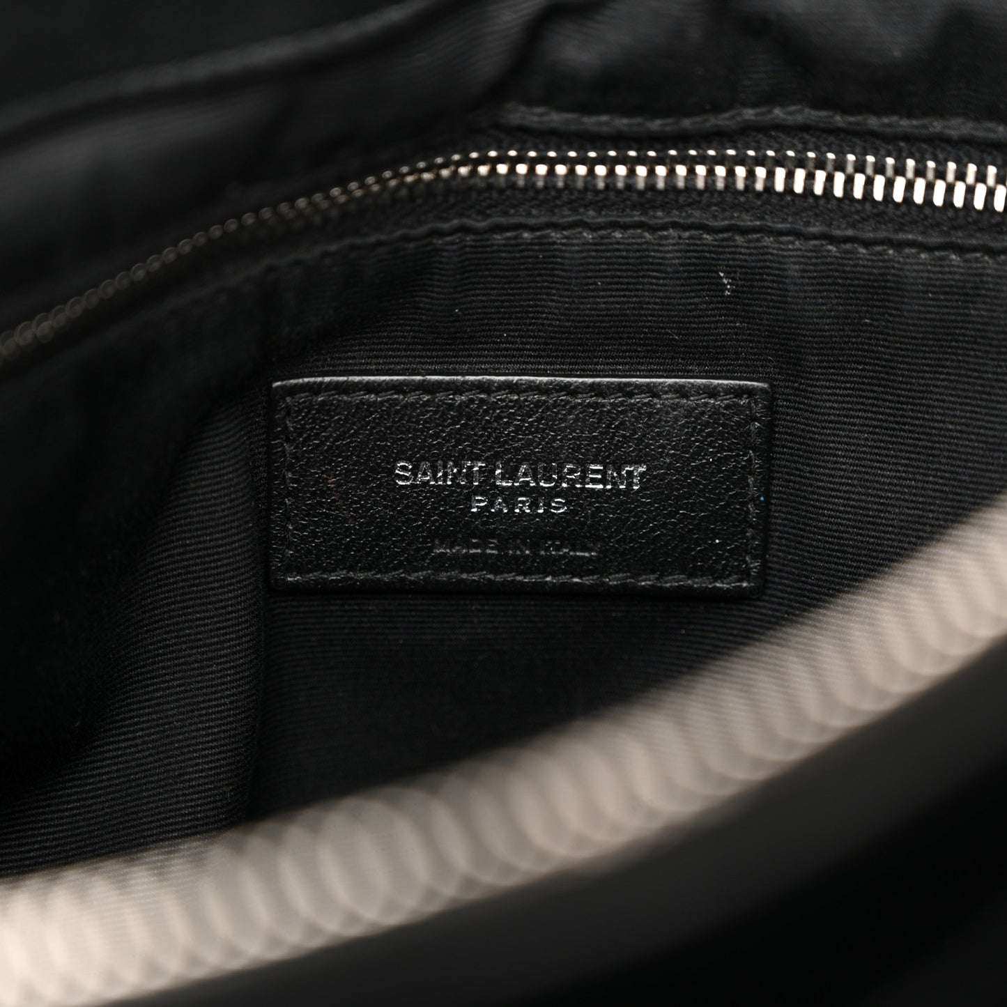 Calfskin Y Quilted Monogram Large Loulou Chain Satchel Black