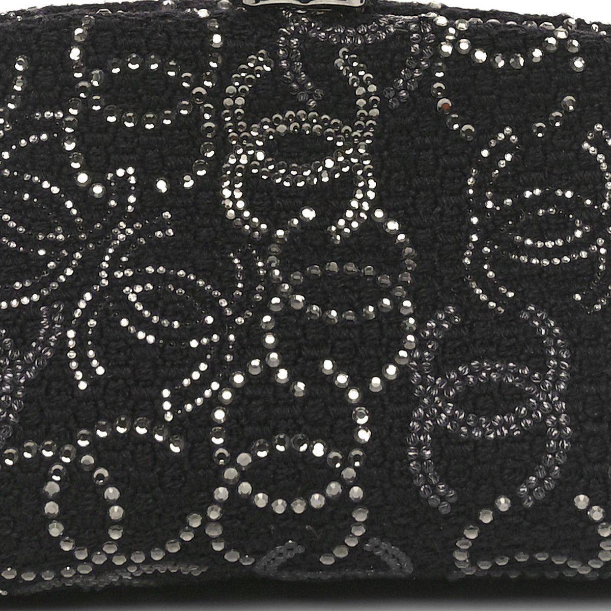Chanel Tweed Strass Pudong Clutch Black 8 of 10