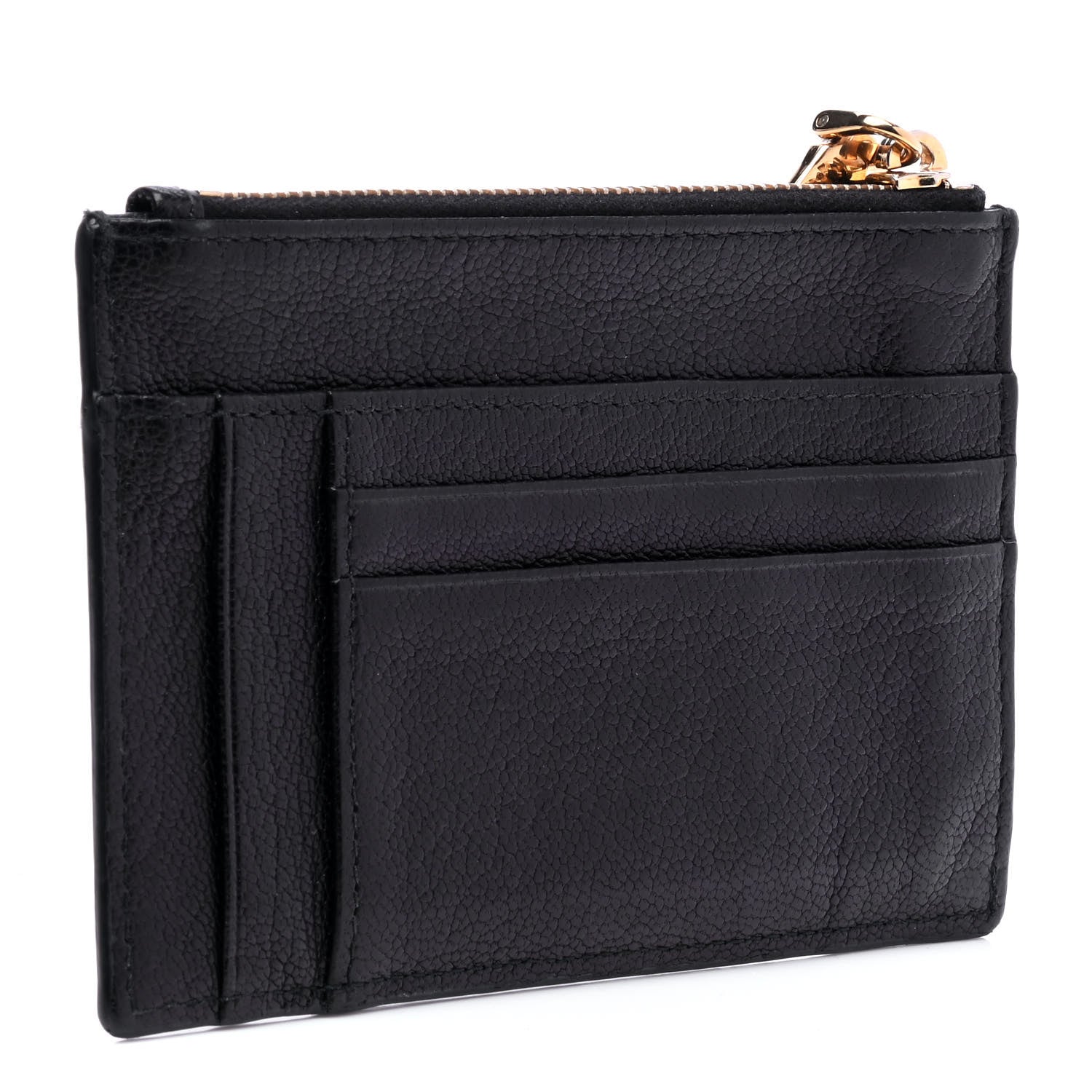 Miu Miu Madras Zip Card Case Black 2 of 6