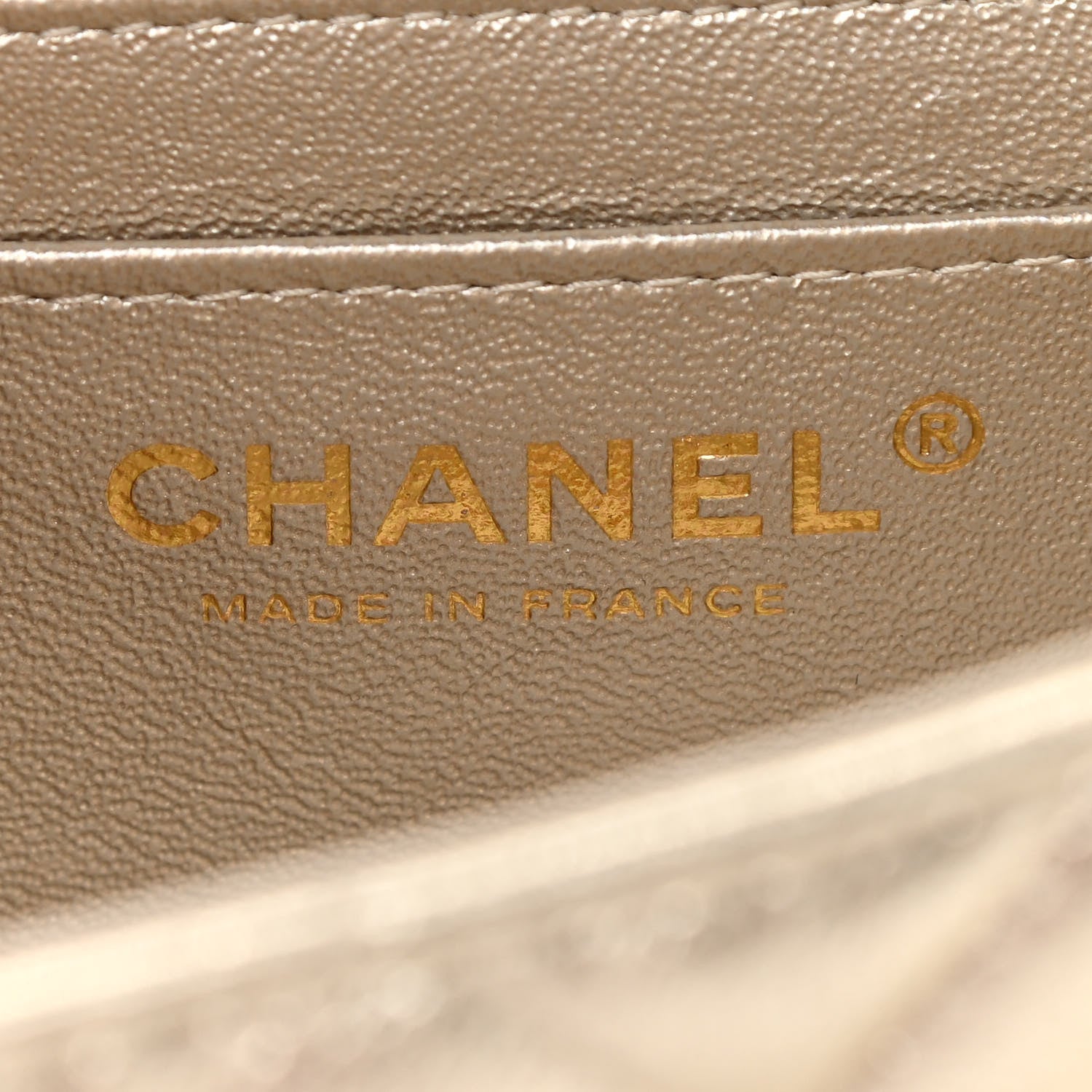 Chanel Metallic Lambskin Quilted Mini Rectangular Flap Gold 5 of 10