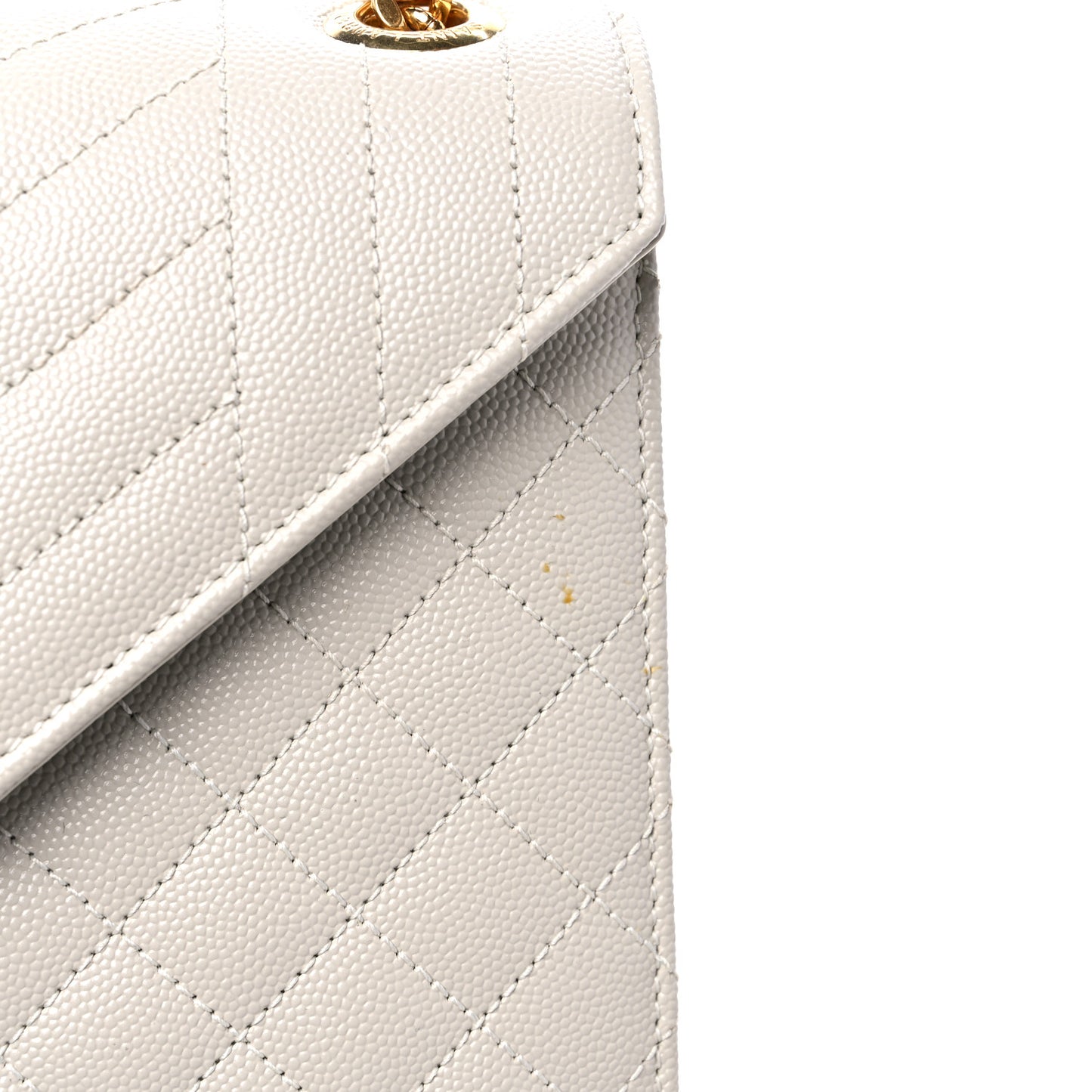 Grain De Poudre Textured Mixed Matelasse Large Triquilt Monogram Satchel Porcellana