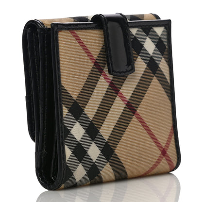 Burberry Nova Check Compact Wallet Black 3 of 12