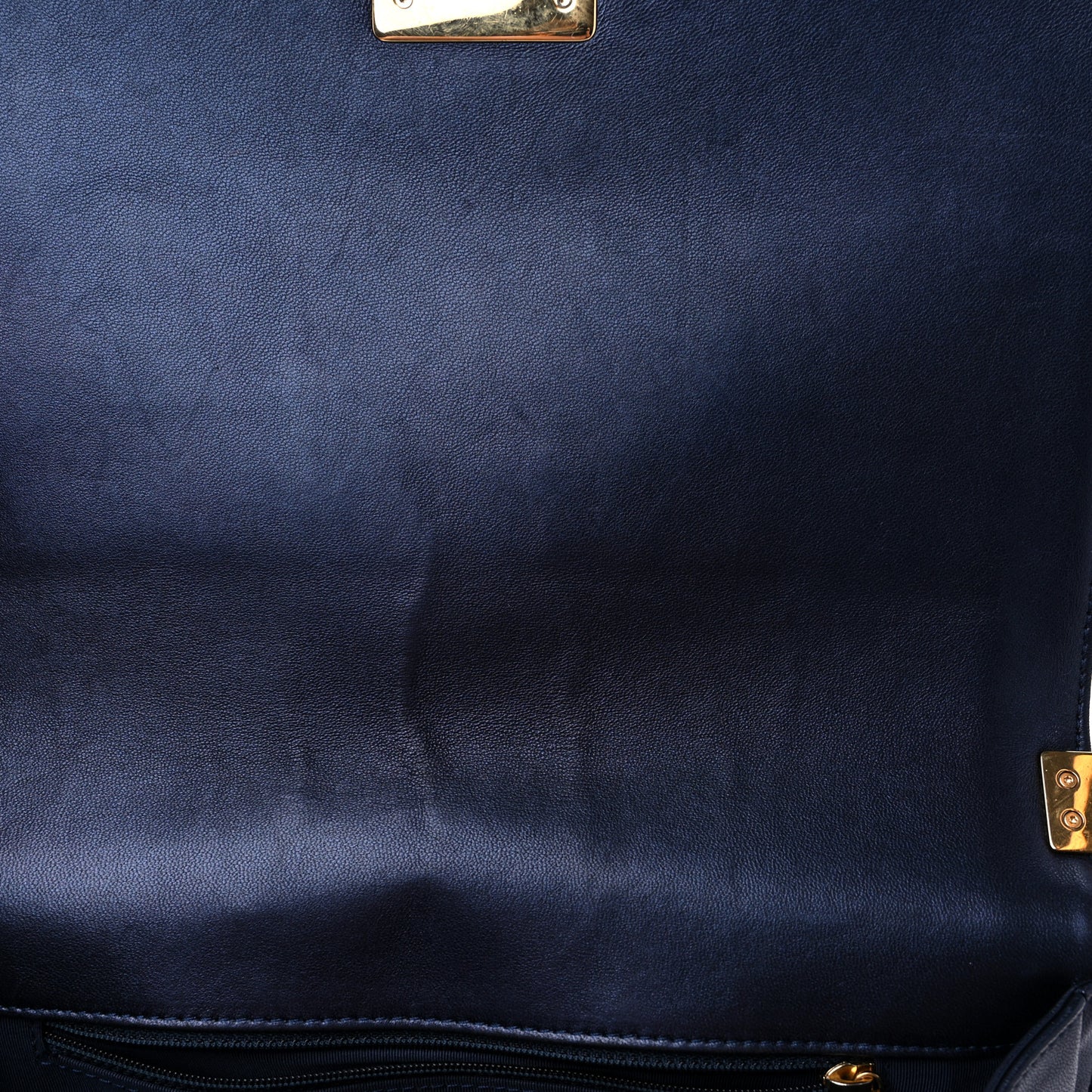 Lambskin Embossed New Medium Boy Cube Flap Navy