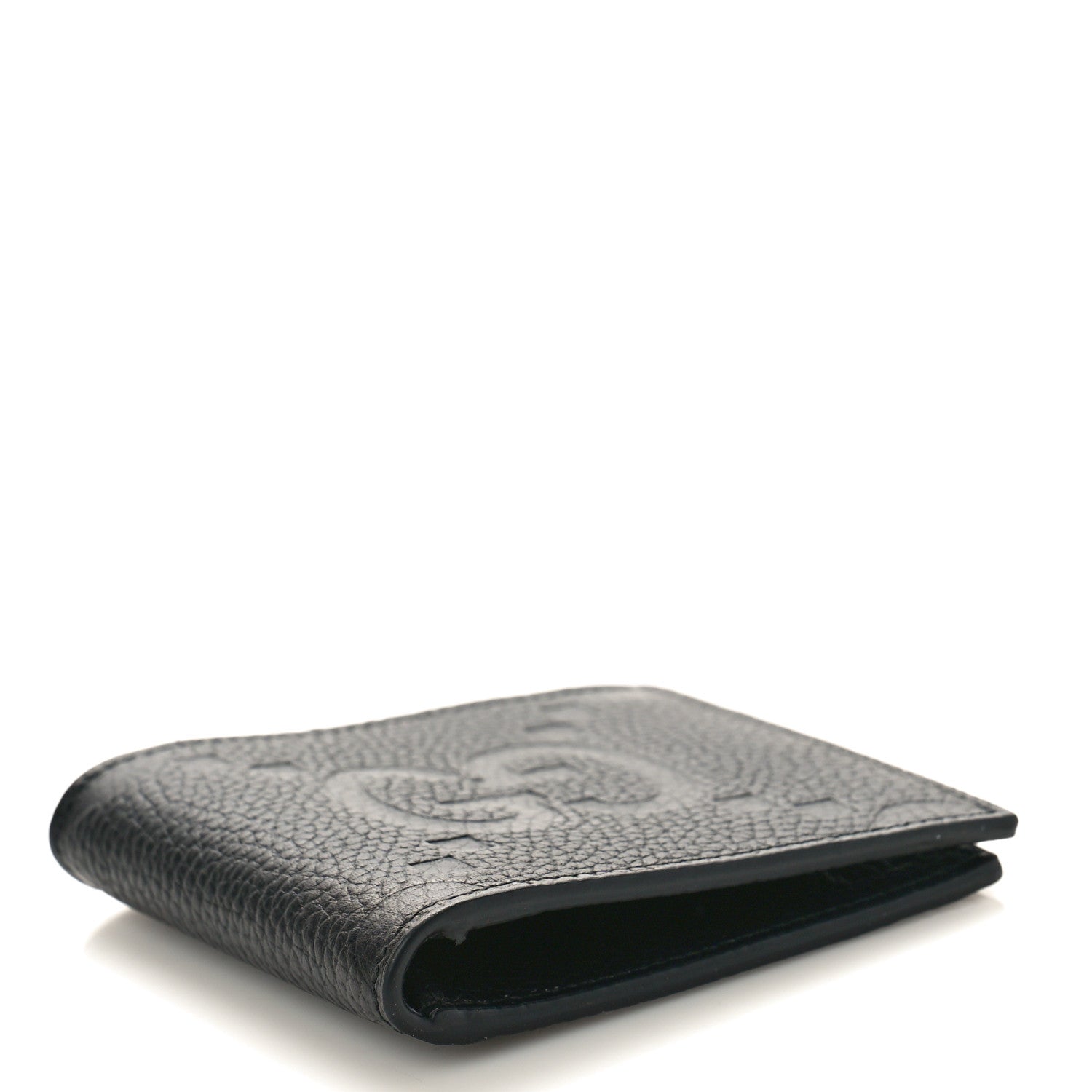 Gucci Piuma Calfskin Jumbo GG Embossed Wallet Black 4 of 8