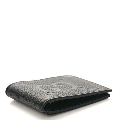 Gucci Piuma Calfskin Jumbo GG Embossed Wallet Black 4 of 8