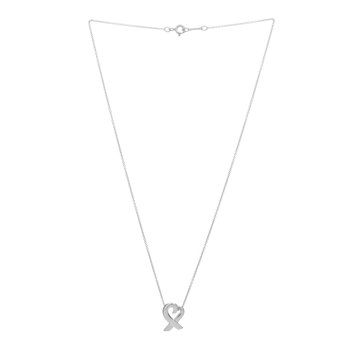 Sterling Silver Small Paloma Picasso Loving Heart Pendant Necklace