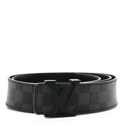 Louis Vuitton Calfskin Damier Graphite 40mm LV Initiales Reversible Belt 100 40 1 of 6