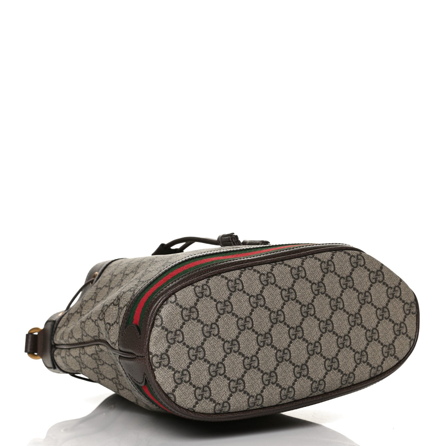 Gucci GG Supreme Monogram Web Ophidia Bucket Bag Brown 4 of 12