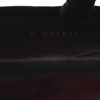 Chanel Velvet Mary Jane Flats 37 Burgundy Black 9 of 10
