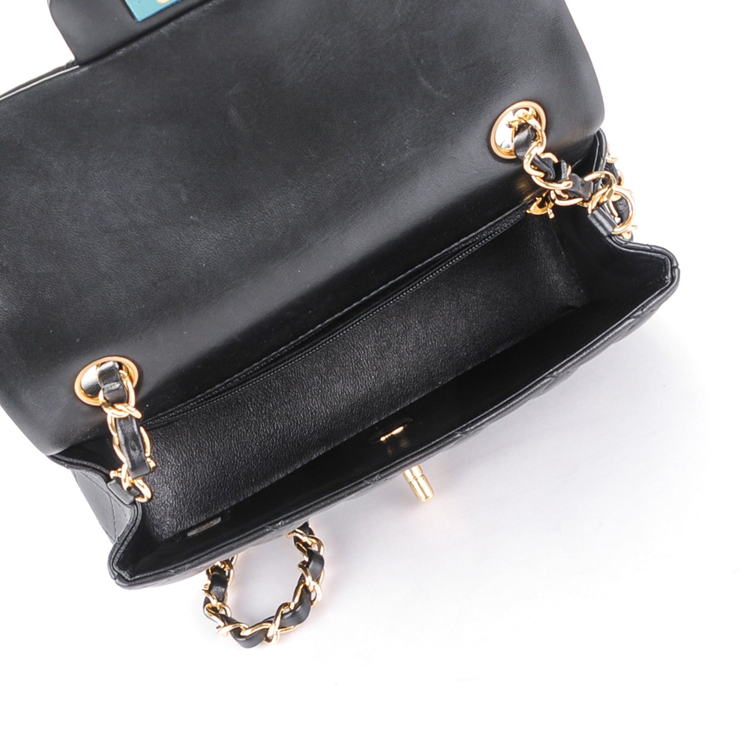 Chanel Lambskin Quilted Mini Rectangular Flap Black 5 of 8