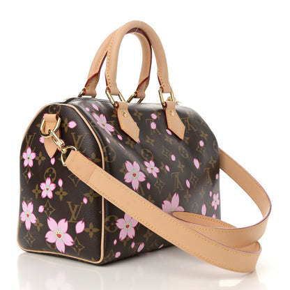 Louis Vuitton LV X TM Monogram Cherry Blossom Speedy Bandouliere 25 Sakura Brown 3 of 16