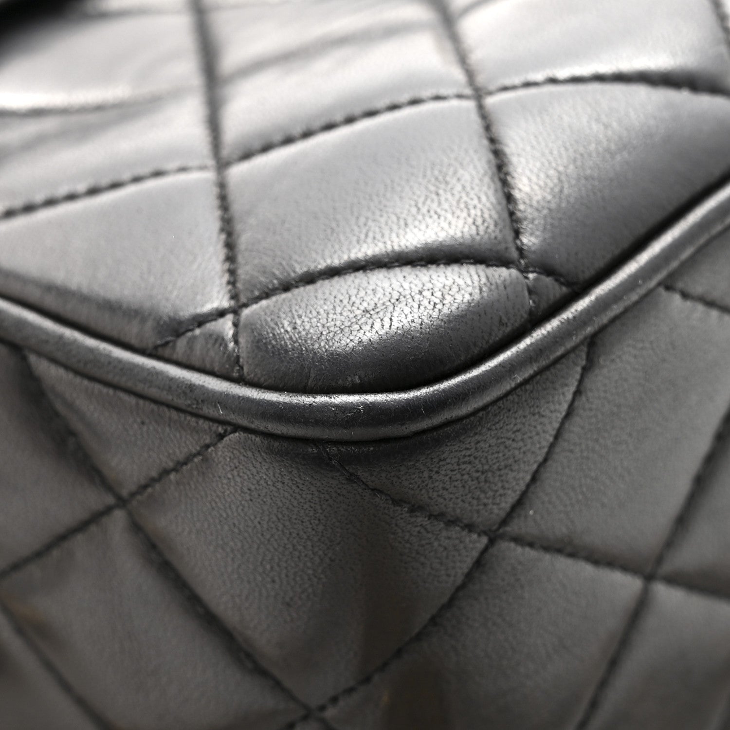 Chanel Lambskin Quilted Flap Camera Tassel Case Black 14 of 14