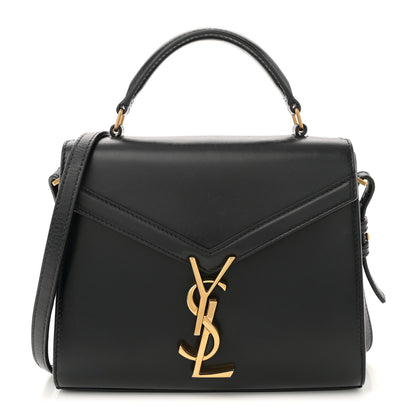Saint Laurent Calfskin Mini Classic Monogram Cassandra Top Handle Black 1 of 11