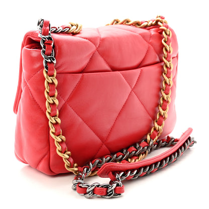 Chanel Goatskin Quilted Medium Chanel 19 Flap Pink 3 of 10