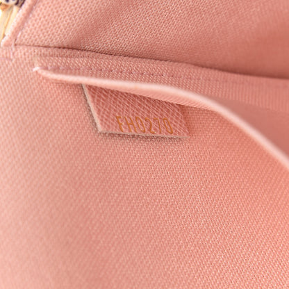 Louis Vuitton Damier Azur Pochette Felicie Chain Wallet Rose Ballerine 7 of 12