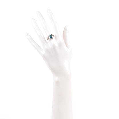 David Yurman Sterling Silver Blue Topaz Sapphire 7mm Petite Cable Candy Ring 51.5 6 2 of 5