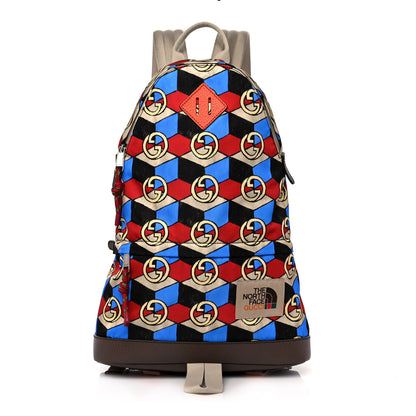 Gucci X THE NORTH FACE Econyl Nylon Geometric Interlocking G Print Medium Backpack Multicolor 1 of 16