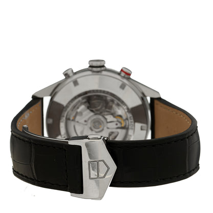 Tag Heuer Stainless Steel Alligator 43mm Carrera Calibre 16 Chronograph Automatic Watch Black CV2A10 3 of 4
