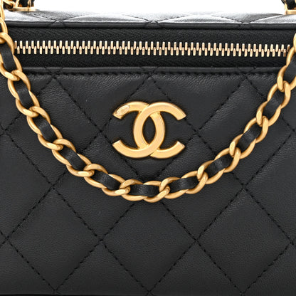 Chanel Lambskin Quilted Pick Me Up Vanity Case Black 8 of 13