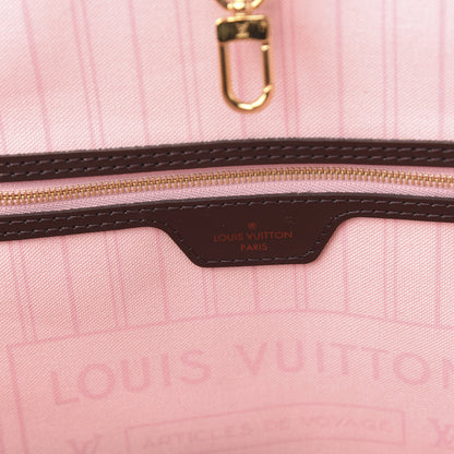 Louis Vuitton Damier Ebene Neo Neverfull MM Rose Ballerine 8 of 11