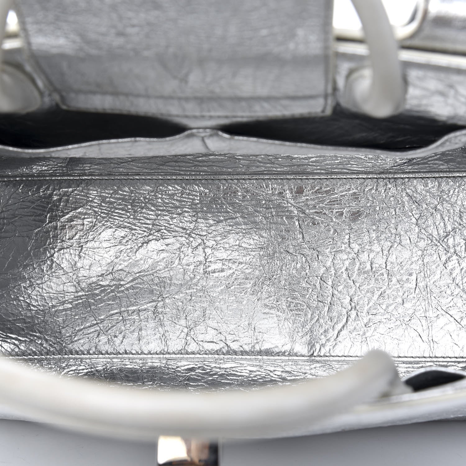 Christian Dior Metallic Calfskin Medium Diorever Flap Silver 6 of 9