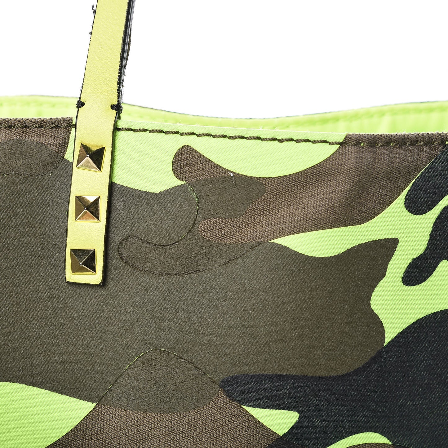 Canvas Camouflage Rockstud Reversible Tote Multicolor
