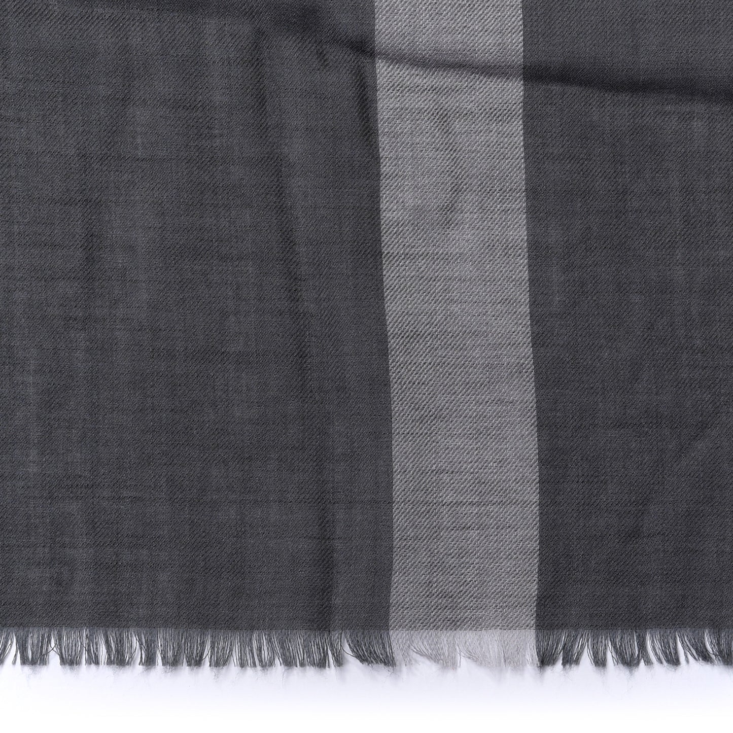 Silk Modal Wool London Check Lightweight Travel Square Mid Grey