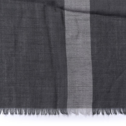 Burberry Silk Modal Wool London Check Lightweight Travel Square Mid Grey 4 of 4