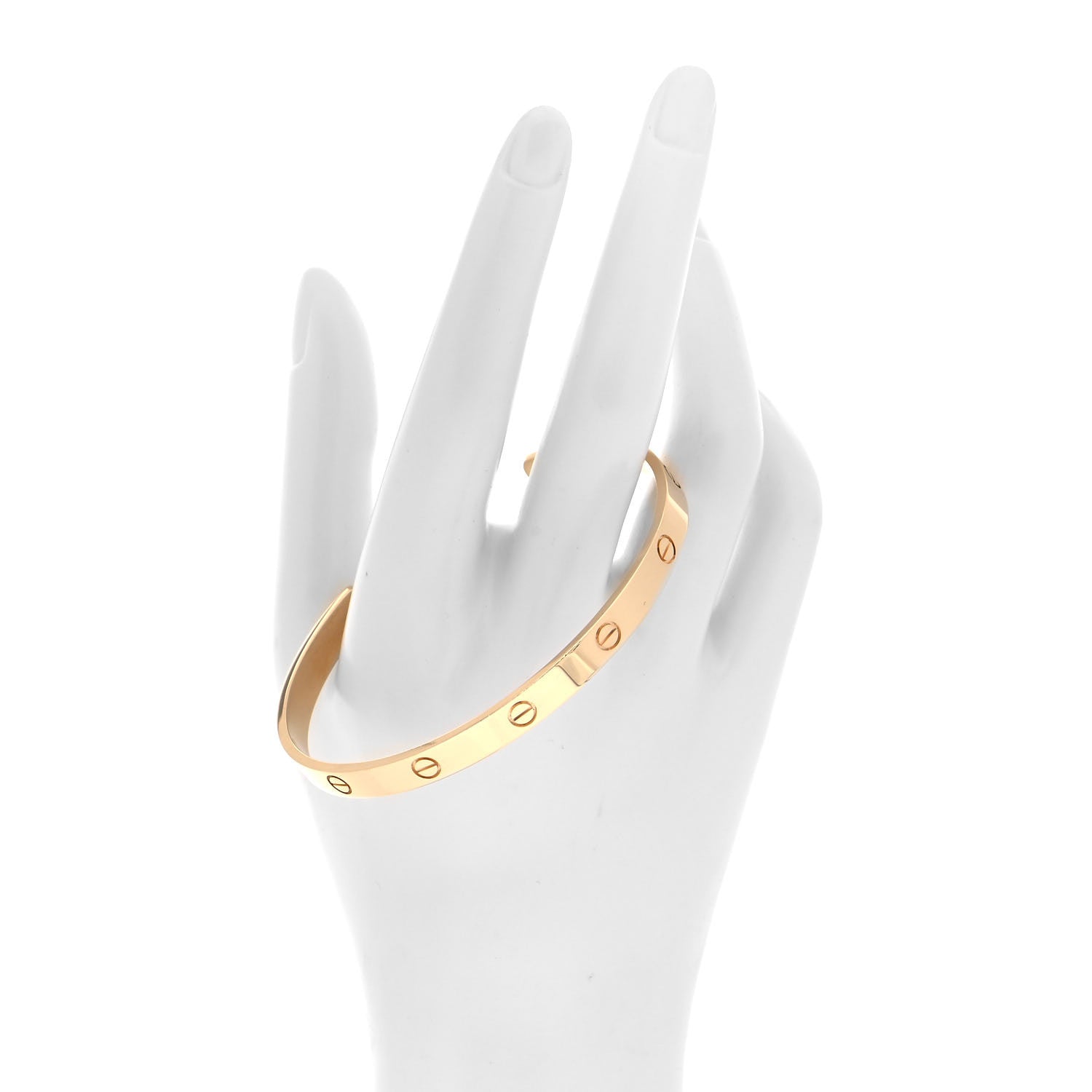 Cartier 18K Yellow Gold LOVE Cuff Bracelet 21 2 of 5