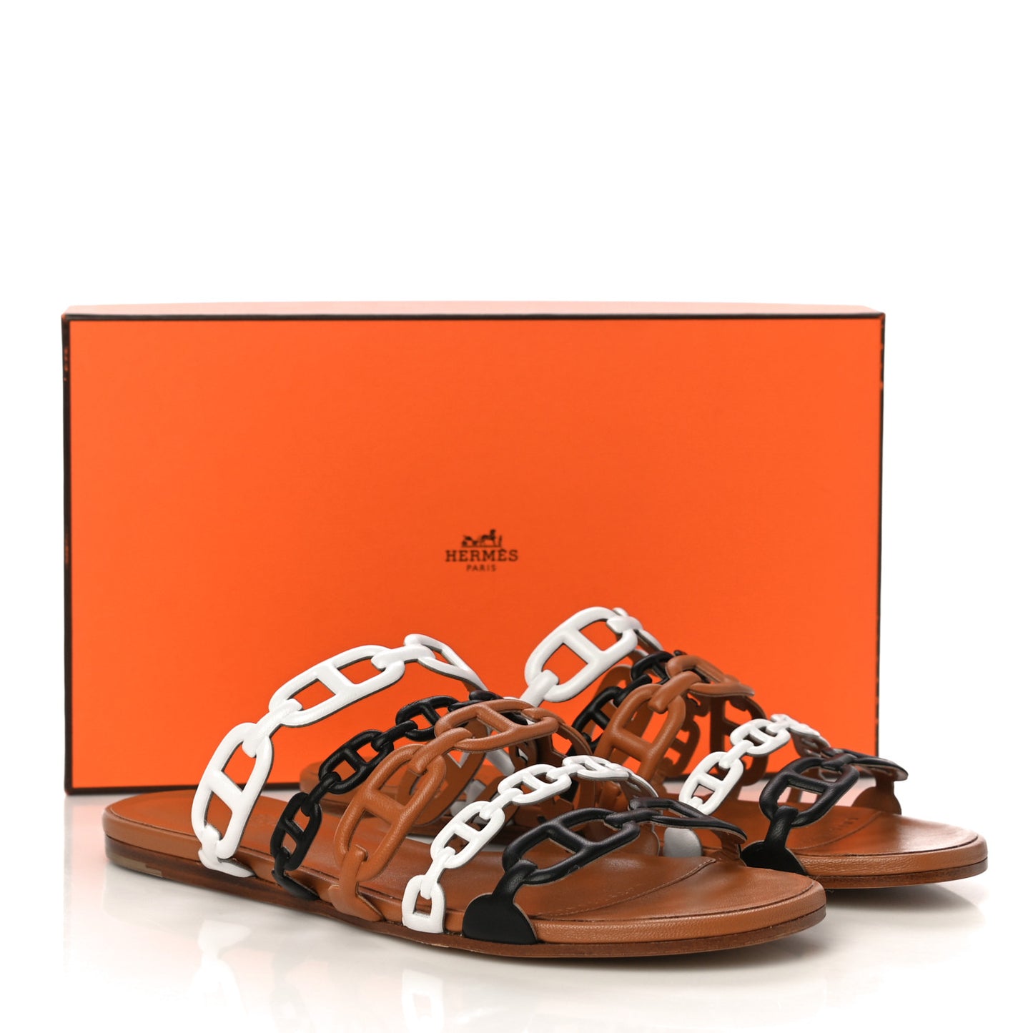 Nappa Thalassa Sandals 37 Camel Black White