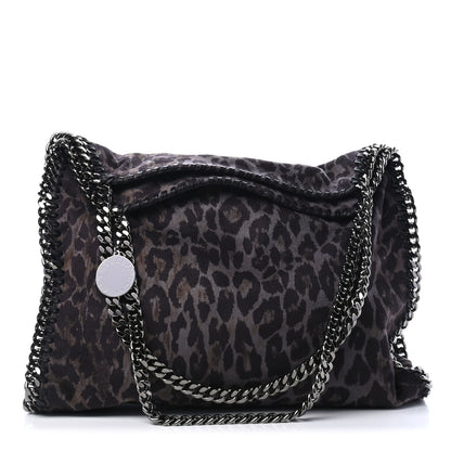 Stella McCartney Shaggy Deer Leopard Print Small Falabella Tote Grey 1 of 4