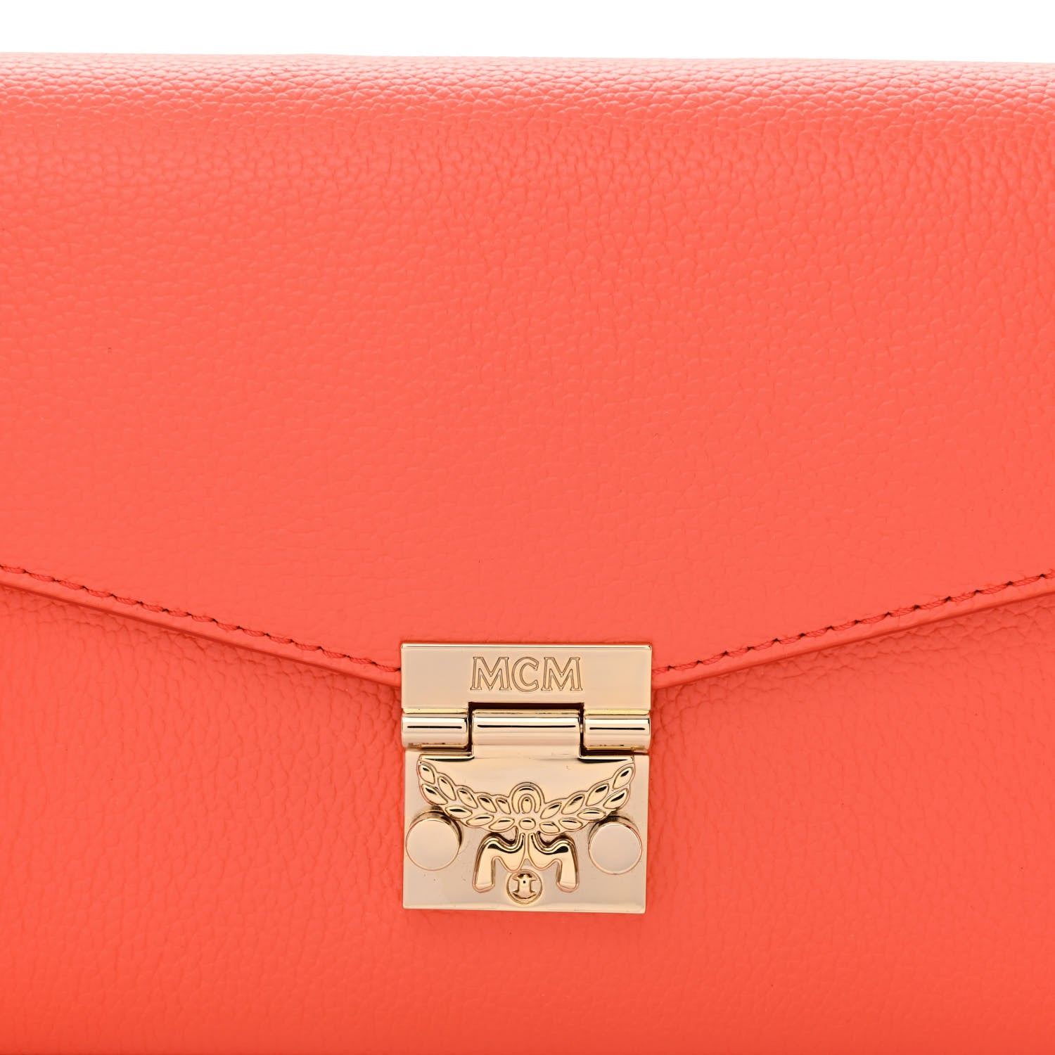 MCM Calfskin Medium Millie Crossbody Bag Hot Coral 8 of 10