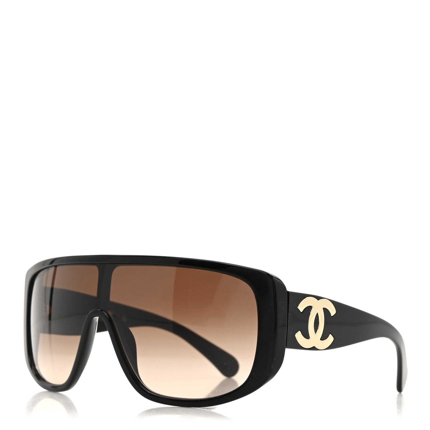Chanel Acetate Shield Sunglasses 5495 Black 1 of 7