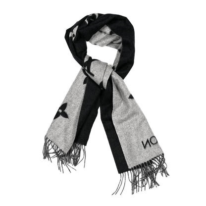Louis Vuitton Cashmere Monogram Reykjavik Scarf Black 1 of 4