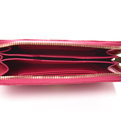 Saint Laurent Grain De Poudre Matelasse Chevron Monogram Phone Wallet Pink 5 of 8