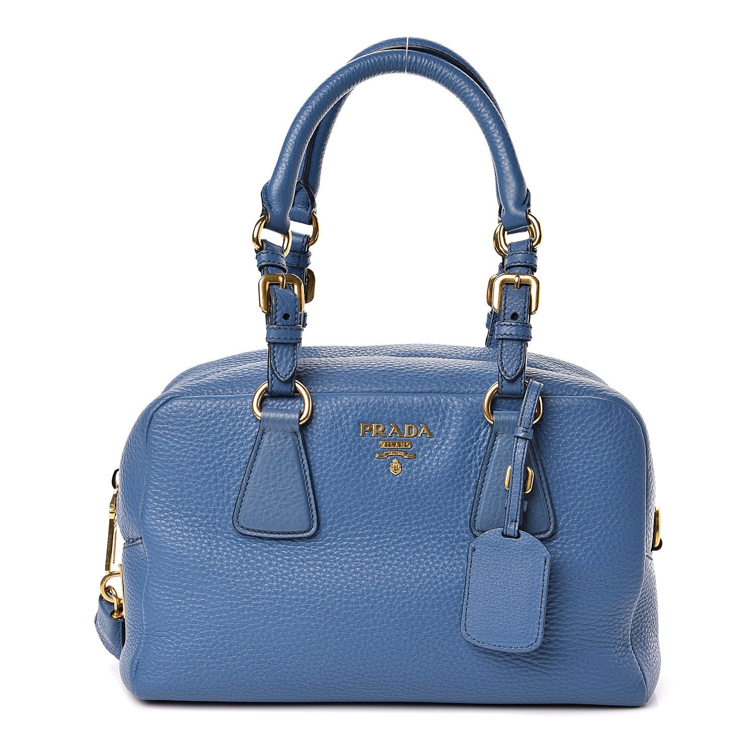 Prada Vitello Daino Bowler Cobalto 1 of 11