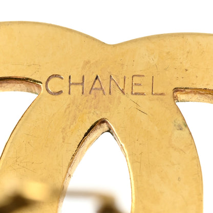 Chanel Metal CC Circle Drop Clip On Earrings Gold 4 of 4