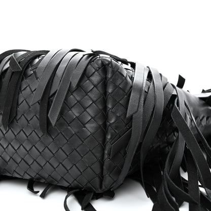 Bottega Veneta Nappa Fringe Woven Handle Tote Black 10 of 14