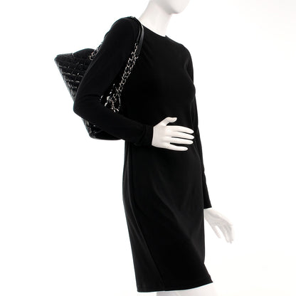 Chanel Patent Quilted Medium Just Mademoiselle Black 2 of 7
