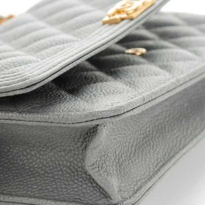 Chanel Caviar Quilted Boy Wallet On Chain WOC Grey 8 of 8