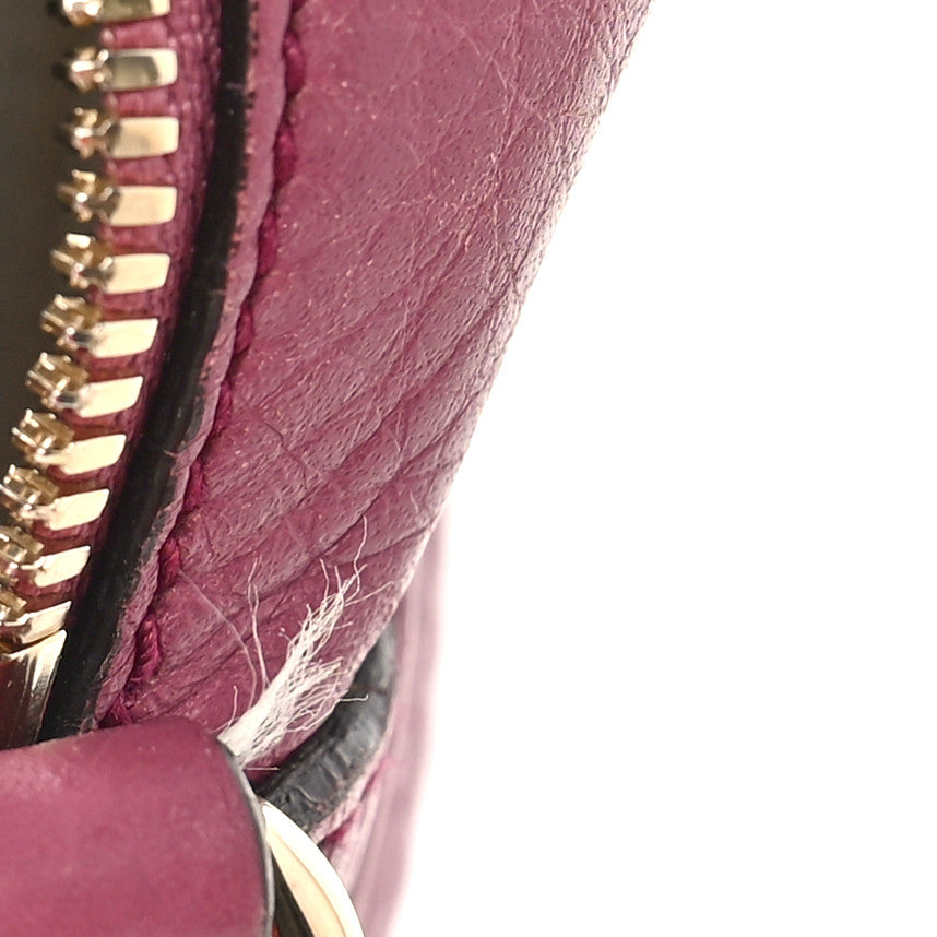 Pebbled Calfskin Small Soho Disco Bag Peonia Flower