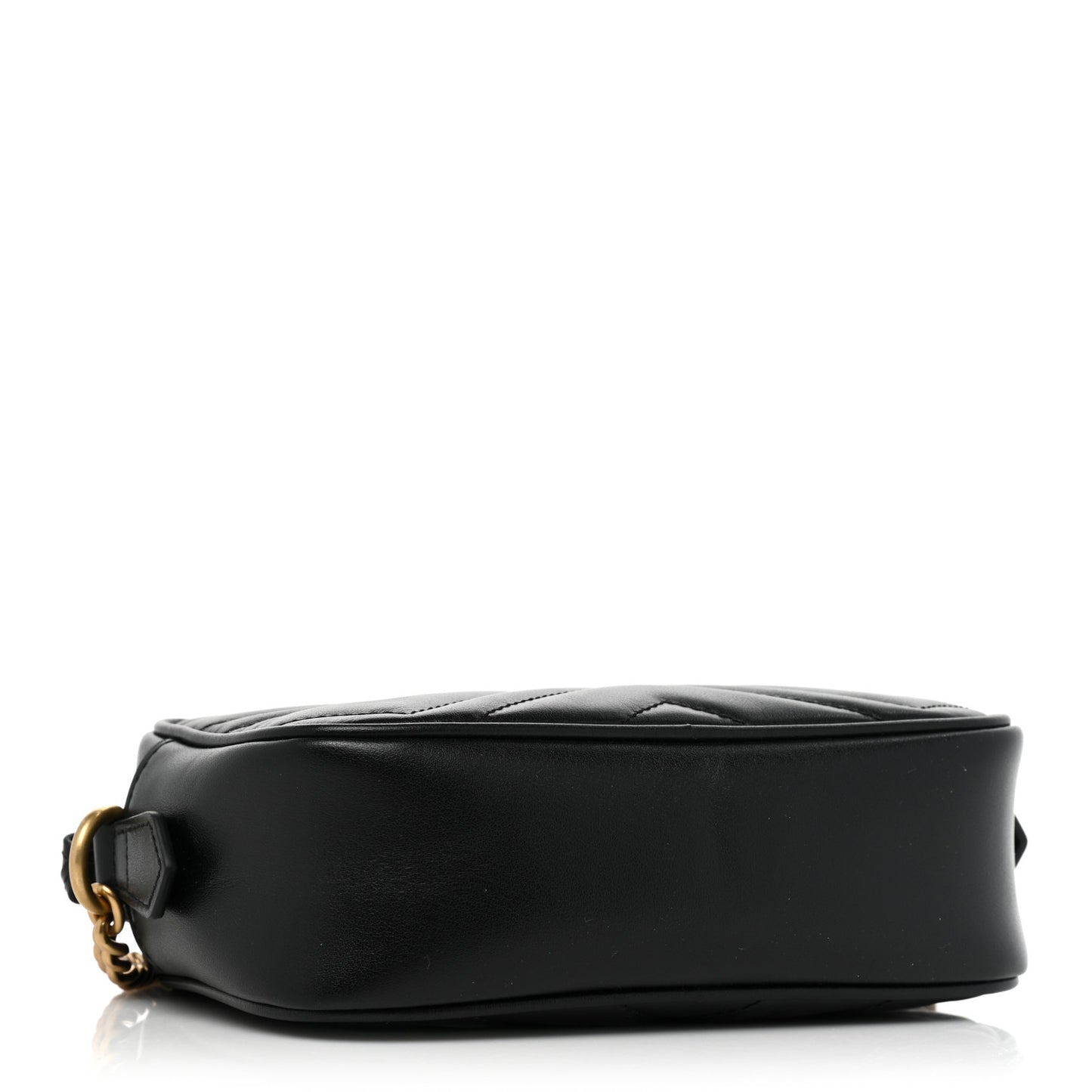 Calfskin Matelasse Mini GG Marmont Chain Shoulder Bag Black