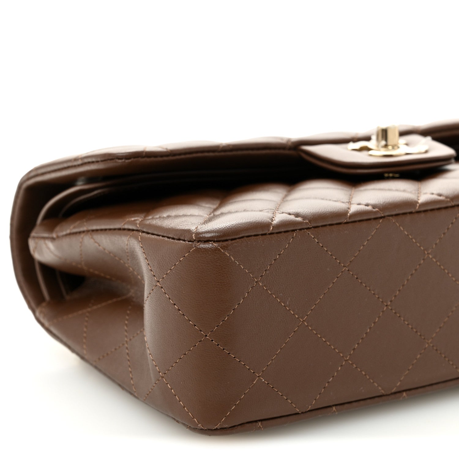 Chanel Lambskin Quilted Small Double Flap Brown 1882615 – FASHIONPHILE